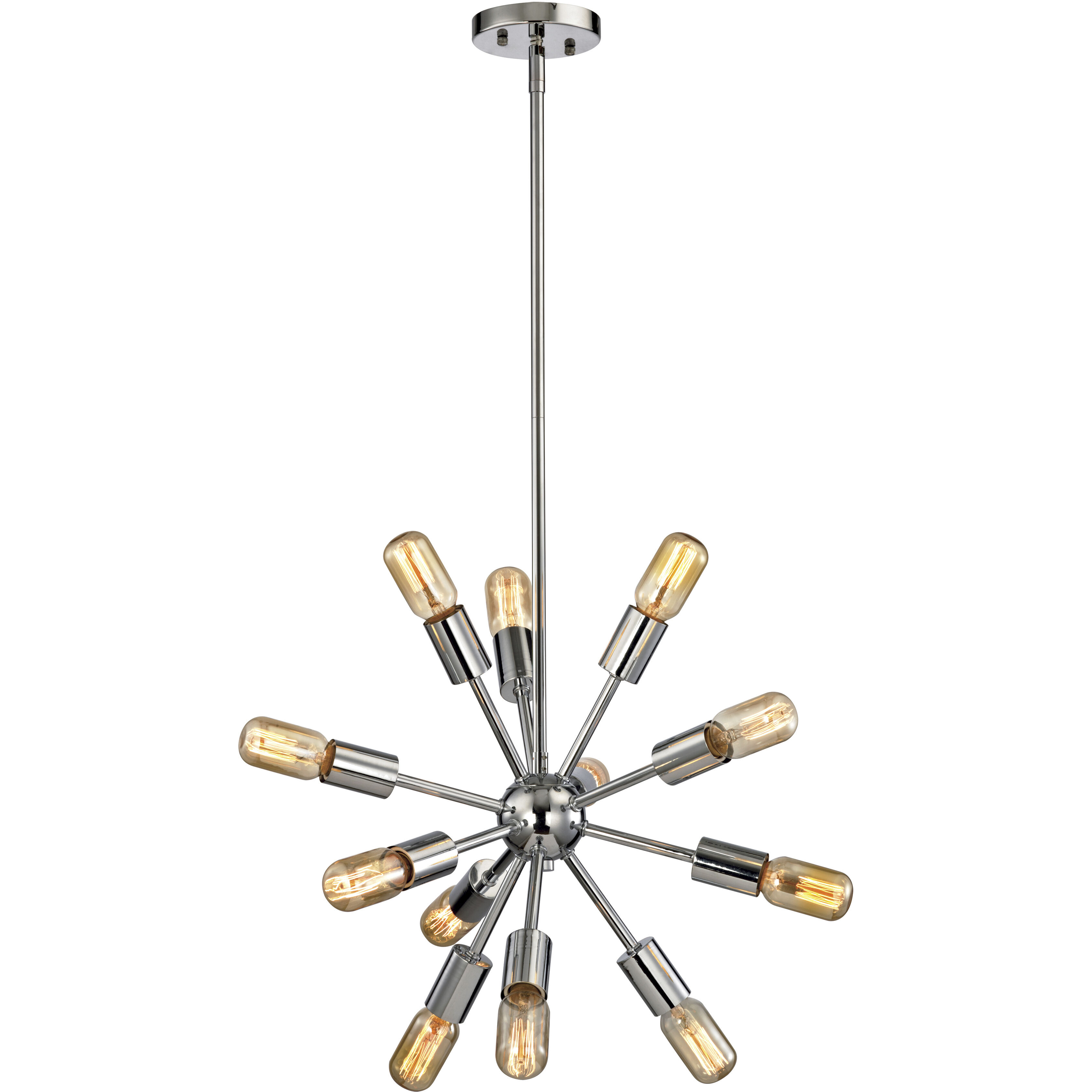 ELK Delphine 12 Light 16 inch Polished Chrome Chandelier Ceiling Light 46233/12 - Open Box