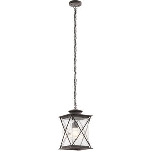 Argyle 1 Light 10 inch Weathered Zinc Outdoor Hanging Pendant in Incandescent