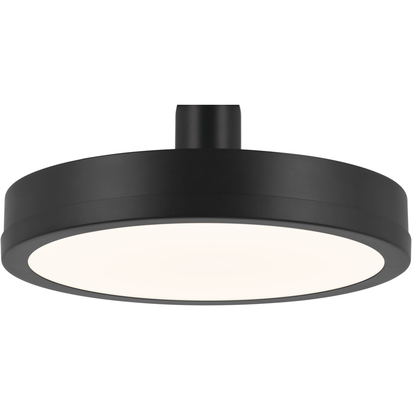 Riu LED 14.25 inch Black Semi Flush Mount Ceiling Light