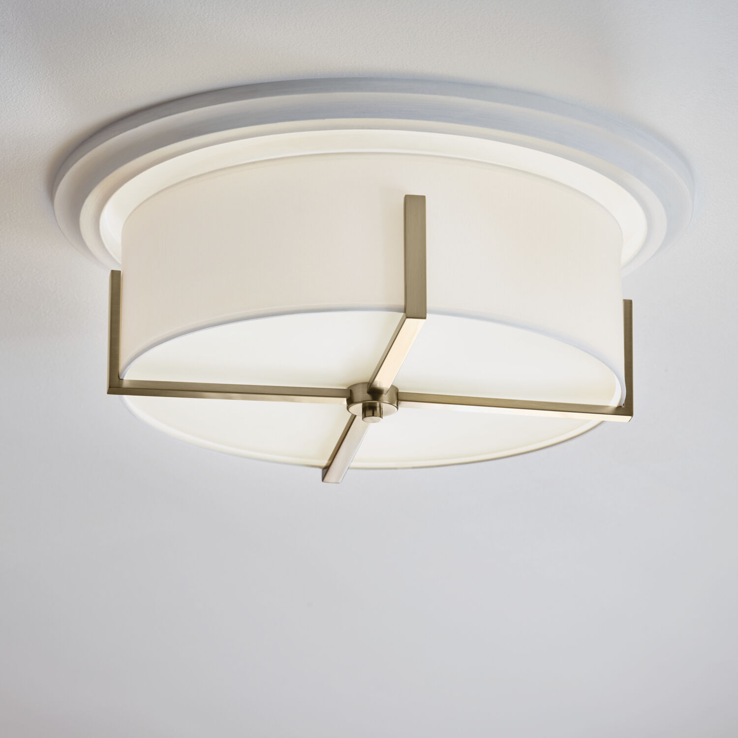 Malen LED 20 inch Champagne Bronze Flush Mount Ceiling Light