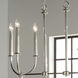 Florence 6 Light 10 inch Polished Nickel Chandelier Ceiling Light