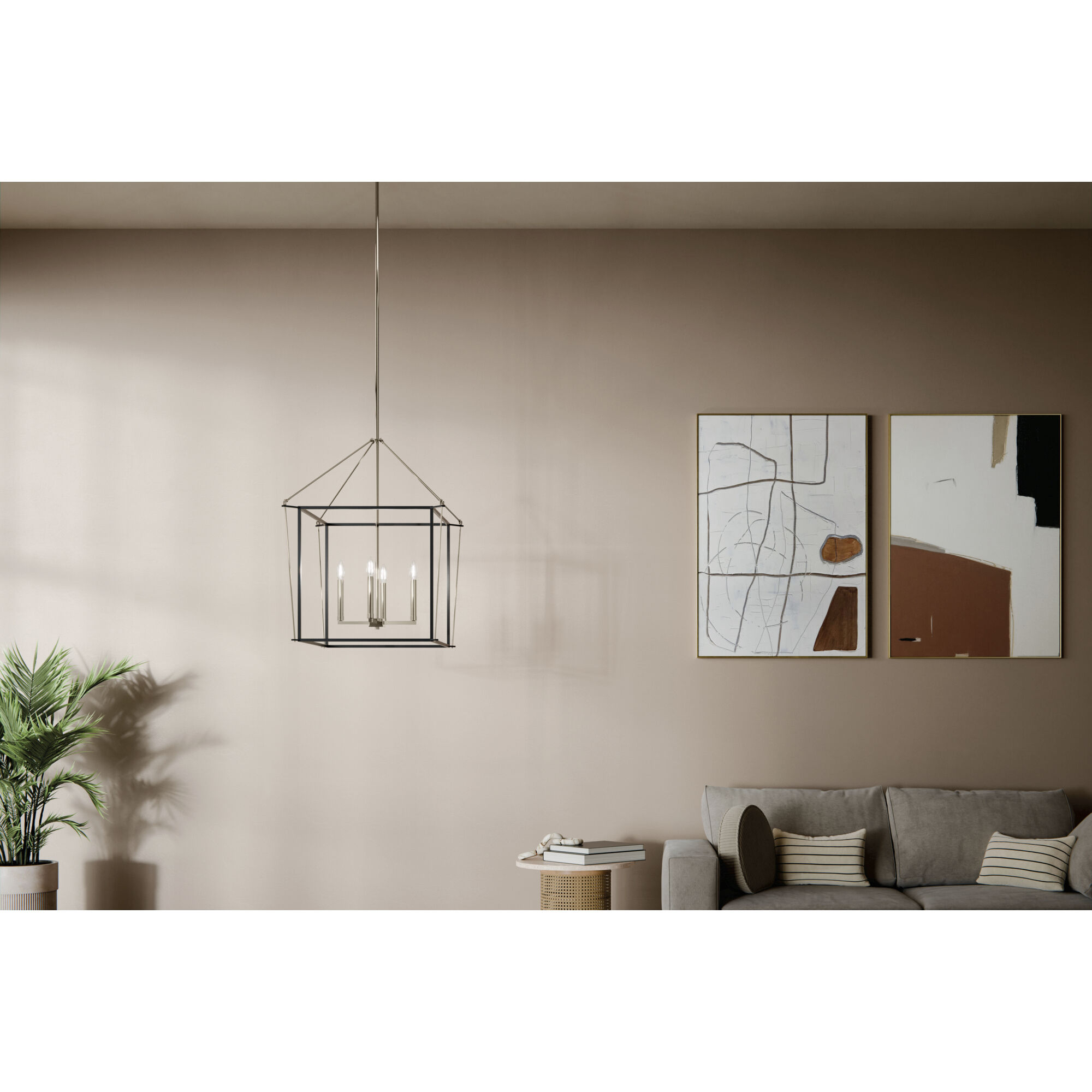 Eisley 4 Light 22.25 inch Polished Nickel Foyer Pendant Ceiling Light