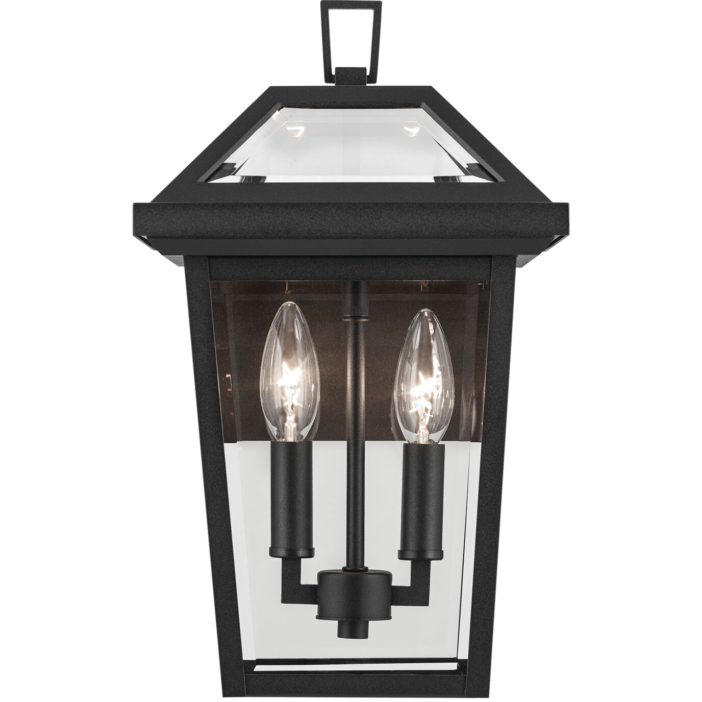 Regence 2 Light 14 inch Black Textured Outdoor Wall, Small