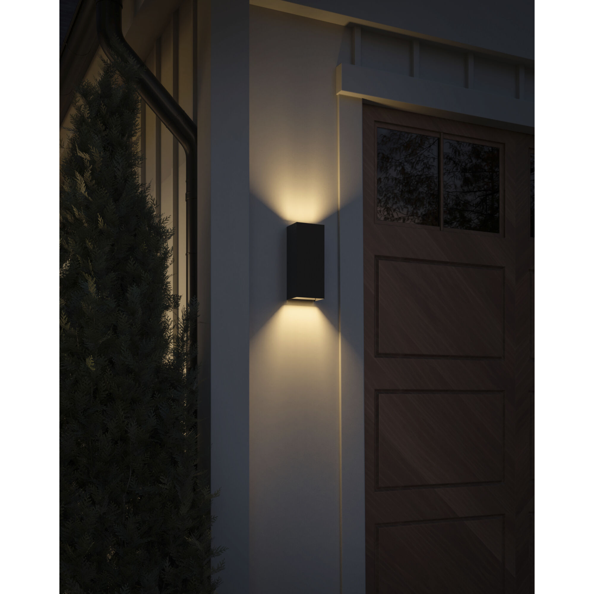 Walden LED 12 inch Textured Black Outdoor Wall, Medium