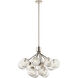 Silvarious 12 Light Polished Nickel Chandelier/Semi Flush Ceiling Light in Clear Crackle