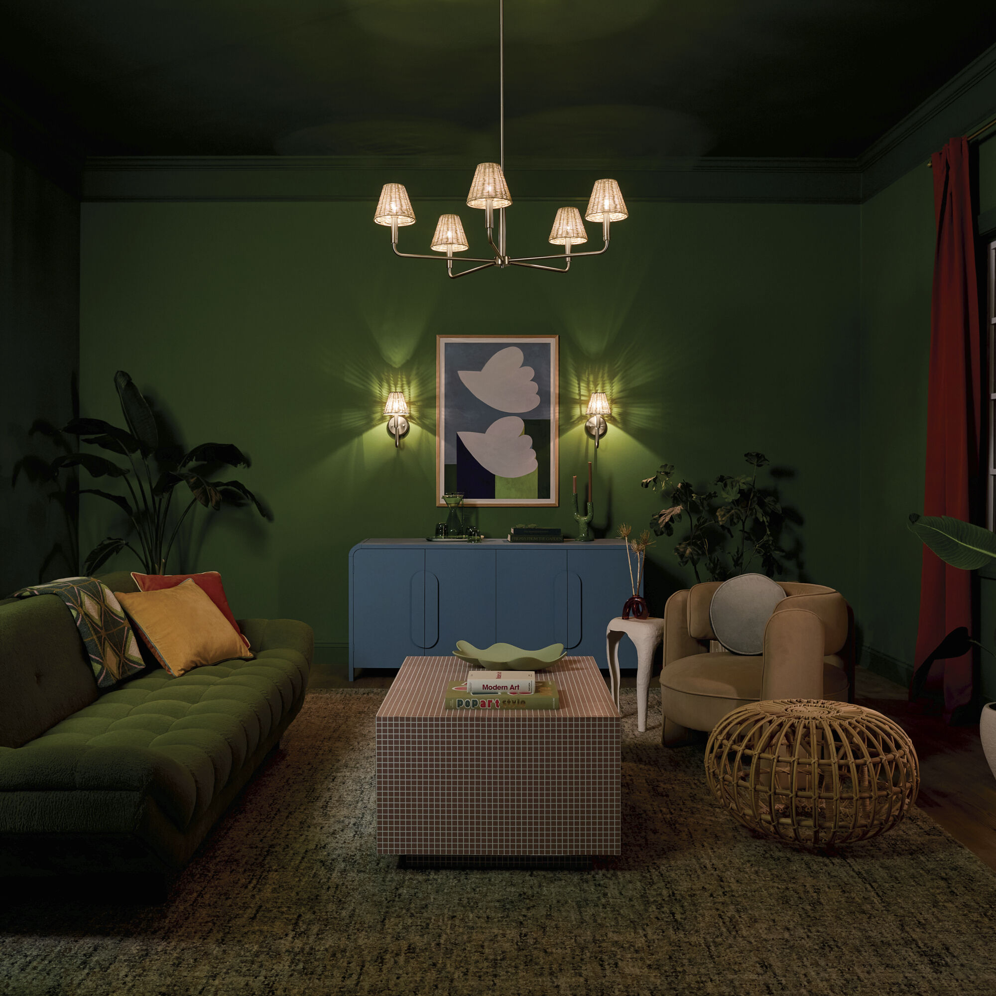 Bekah 5 Light Champagne Bronze Chandelier Ceiling Light