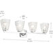 Marant 4 Light 33.25 inch Chrome Vanity Light Wall Light