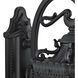 Tournai 2 Light 24 inch Textured Black Outdoor Wall, X-Large