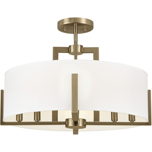 Malen LED 20 inch Champagne Bronze Semi Flush Mount Ceiling Light