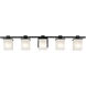 Tully 5 Light 40.25 inch Black Bath Bracket Wall Light, 5 Arm or More