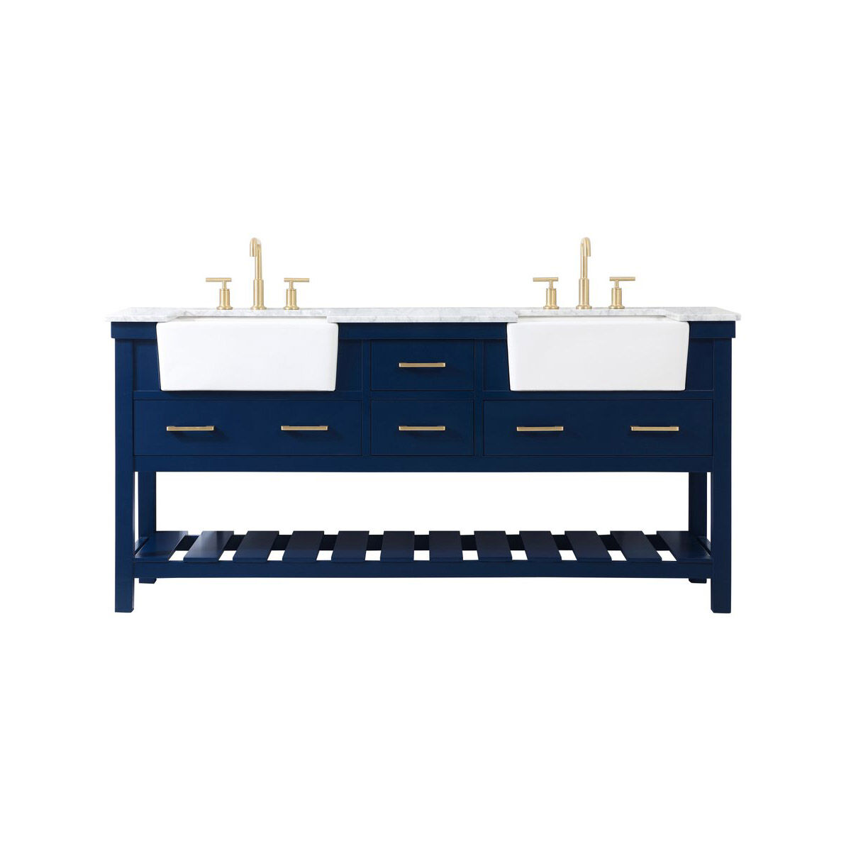 Clement 72 X 22 X 34 inch Blue Bathroom Vanity Cabinet