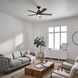 Colerne 52 inch Distressed Black with Auburn Stained Blades Ceiling Fan