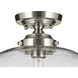 Avery 1 Light Brushed Nickel Semi Flush Ceiling Light