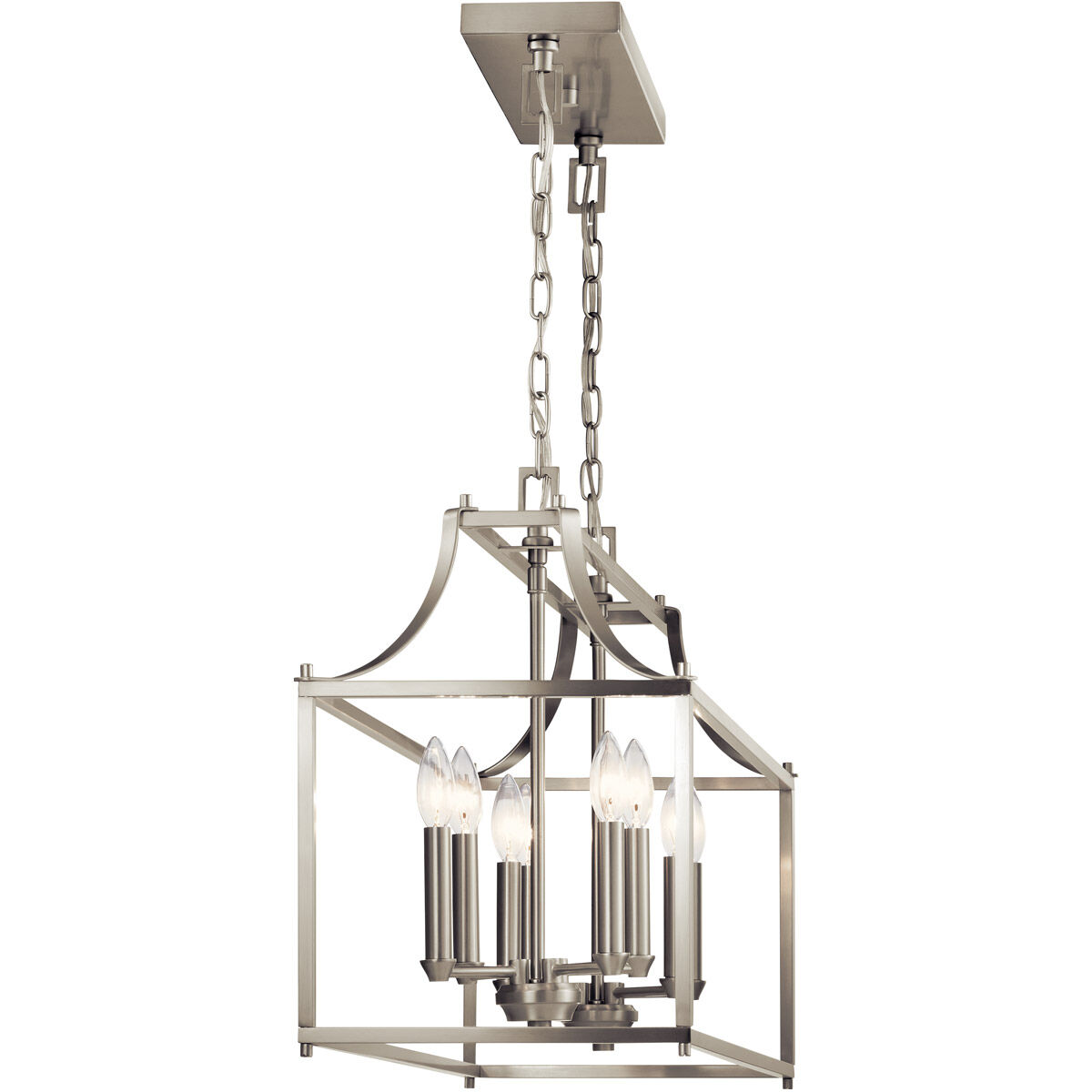 Kichler Eight Light Linear Chandelier Morrigan Brushed Nickel