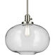 Avery 1 Light Brushed Nickel Pendant Ceiling Light
