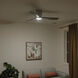 Volos 54 inch Brushed Nickel with Distressed Antique Gray/Distressed Antique Gray Blades Ceiling Fan