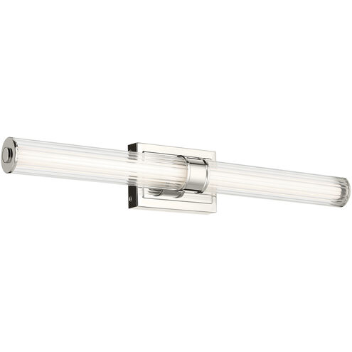 Laurene LED 31 inch Polished Nickel Linear Bath Bar Wall Light, Large