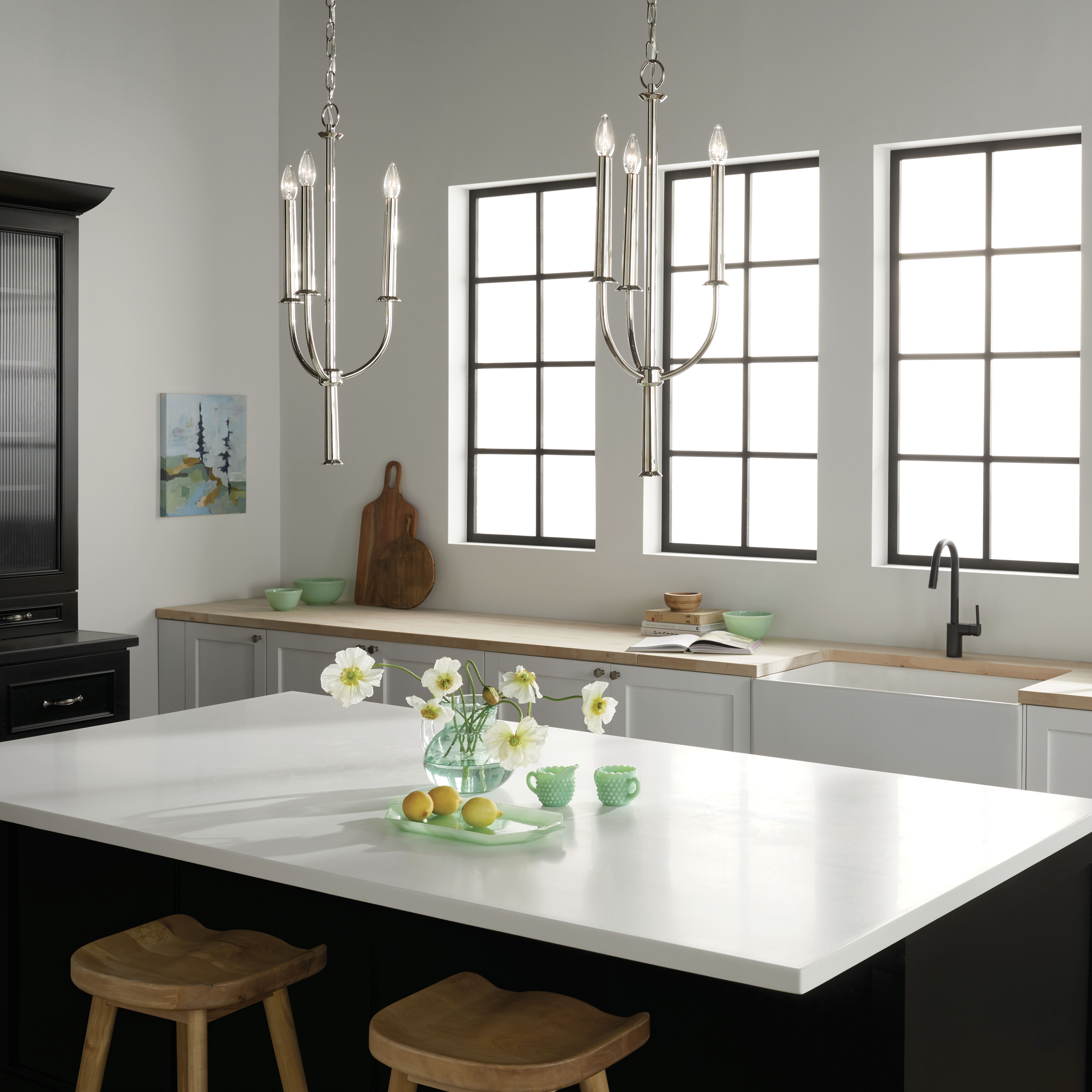 Florence 3 Light 11.25 inch Polished Nickel Chandelier Ceiling Light