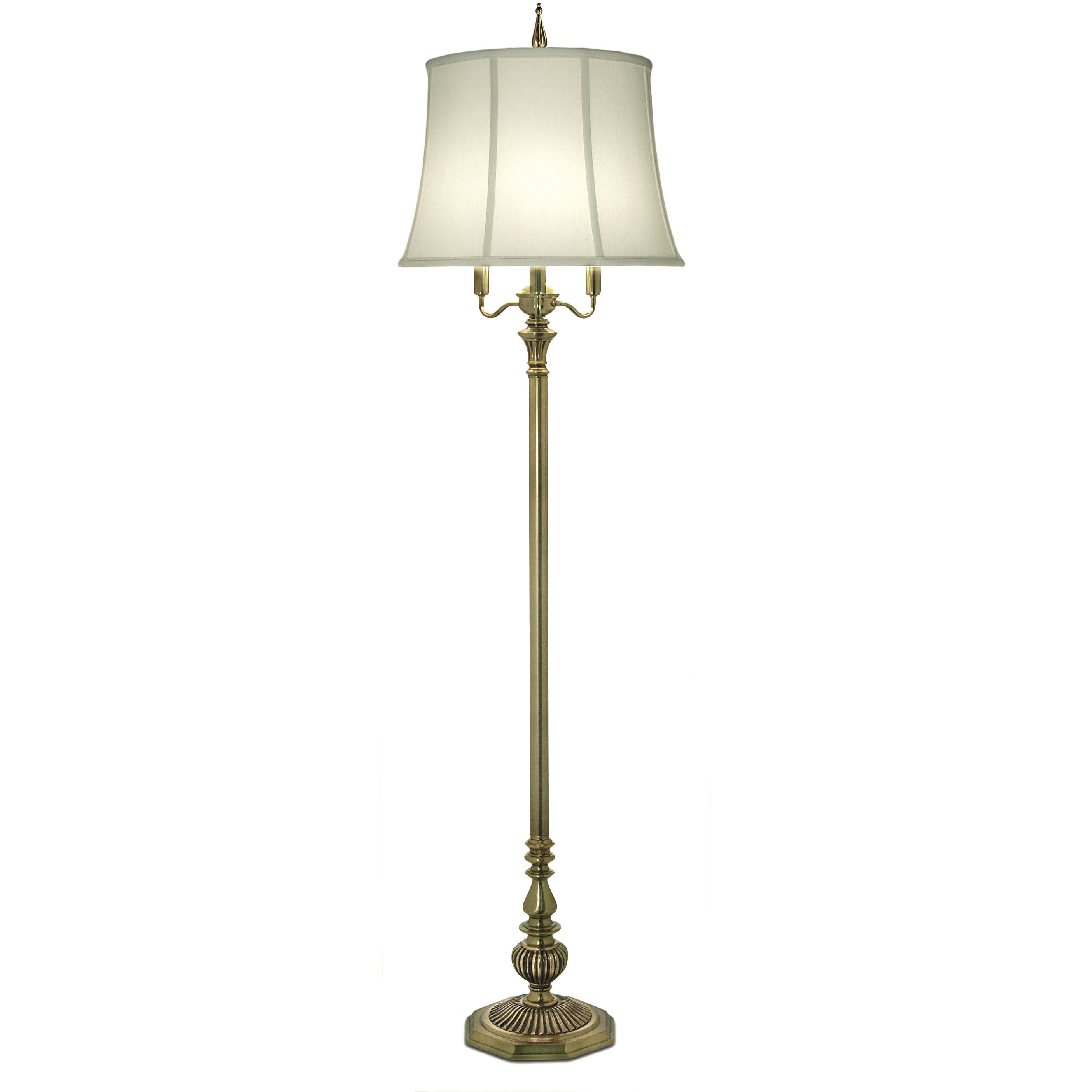 Ellie 67 inch 150 watt Antique Brass Floor Lamp Portable Light