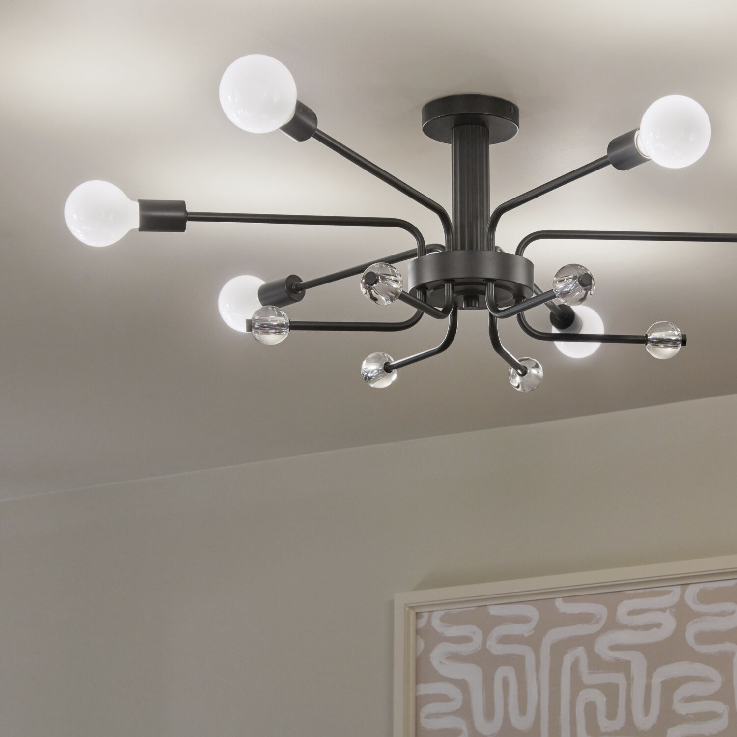 Ocala LED 24.25 inch Black Flush Mount Ceiling Light