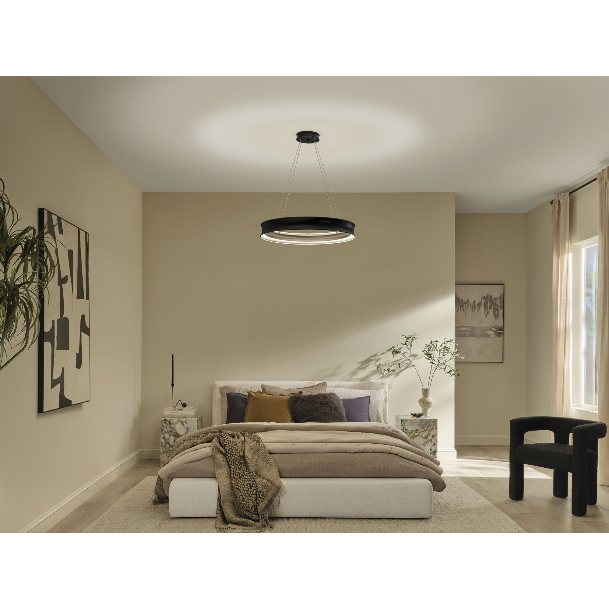 Larousse LED Black Chandelier Ceiling Light
