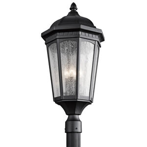 Courtyard 3 Light 27 inch Textured Black Outdoor Post Lantern