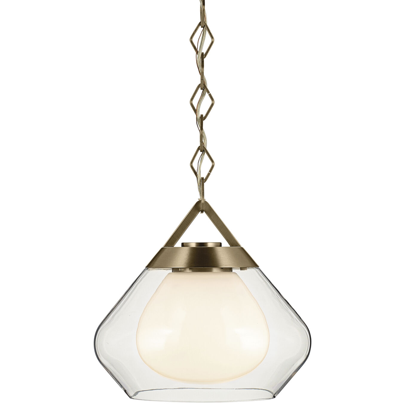 Nella 1 Light Champagne Bronze Pendant Ceiling Light