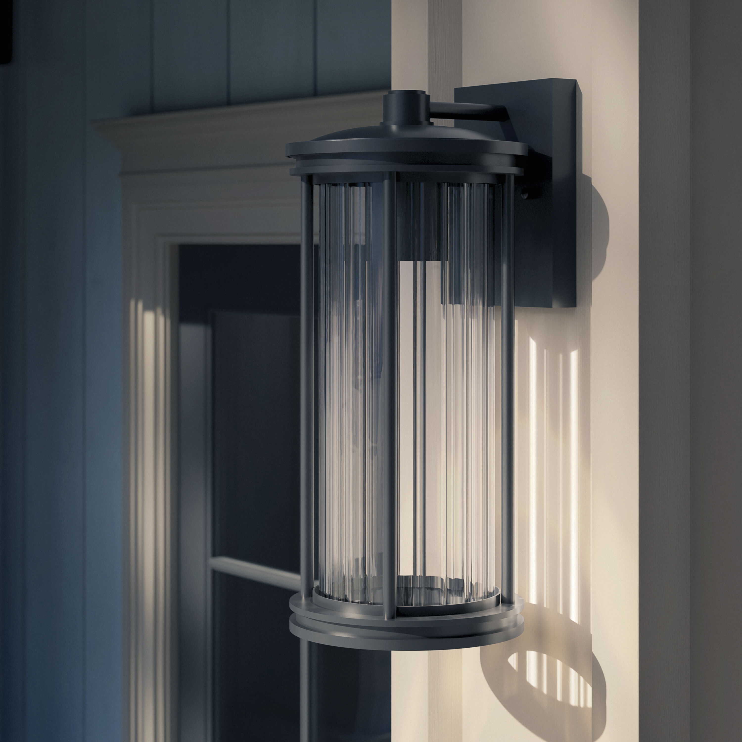 Barras 1 Light 16 inch Black Outdoor Wall Sconce