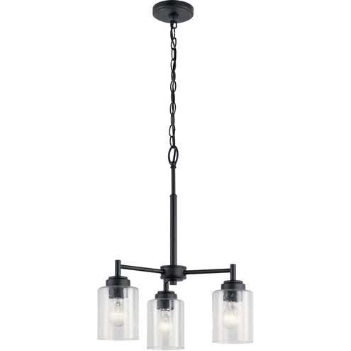 Winslow 3 Light 18 inch Black Mini Chandelier Ceiling Light