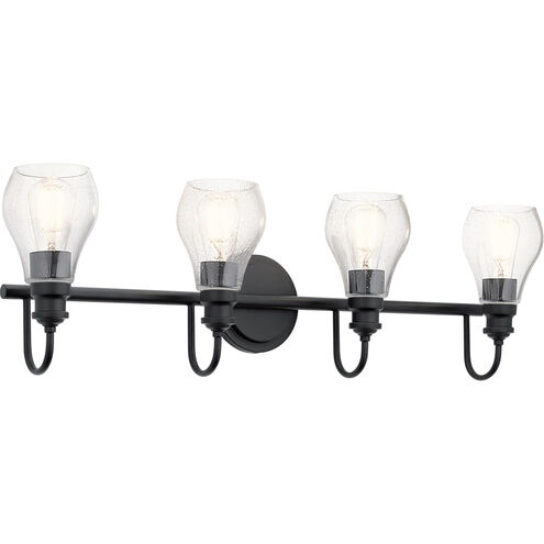 Greenbrier 4 Light 33 inch Black Wall Mt Bath 4 Arm Wall Light