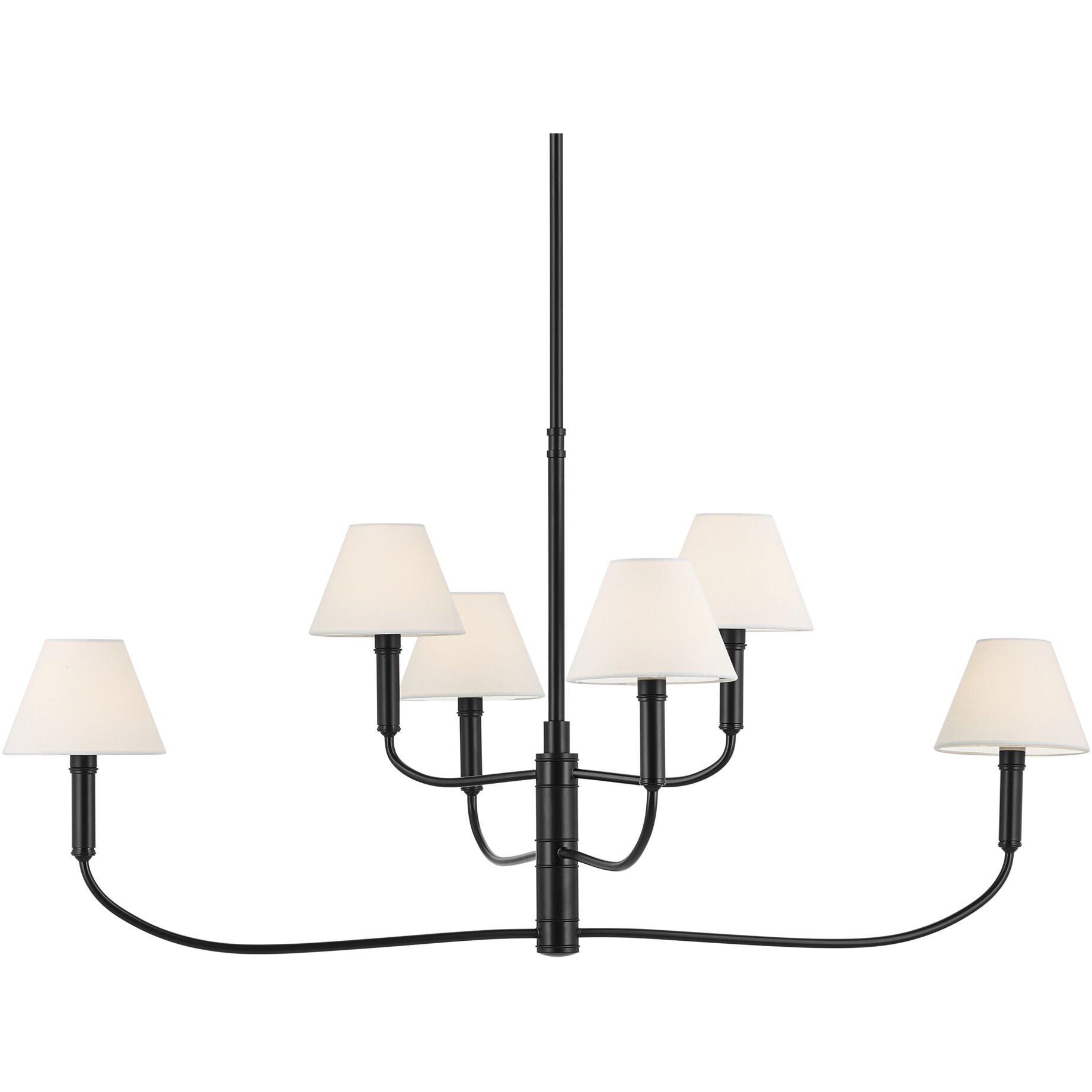 Eadie 6 Light 6 inch Black Chandelier Ceiling Light