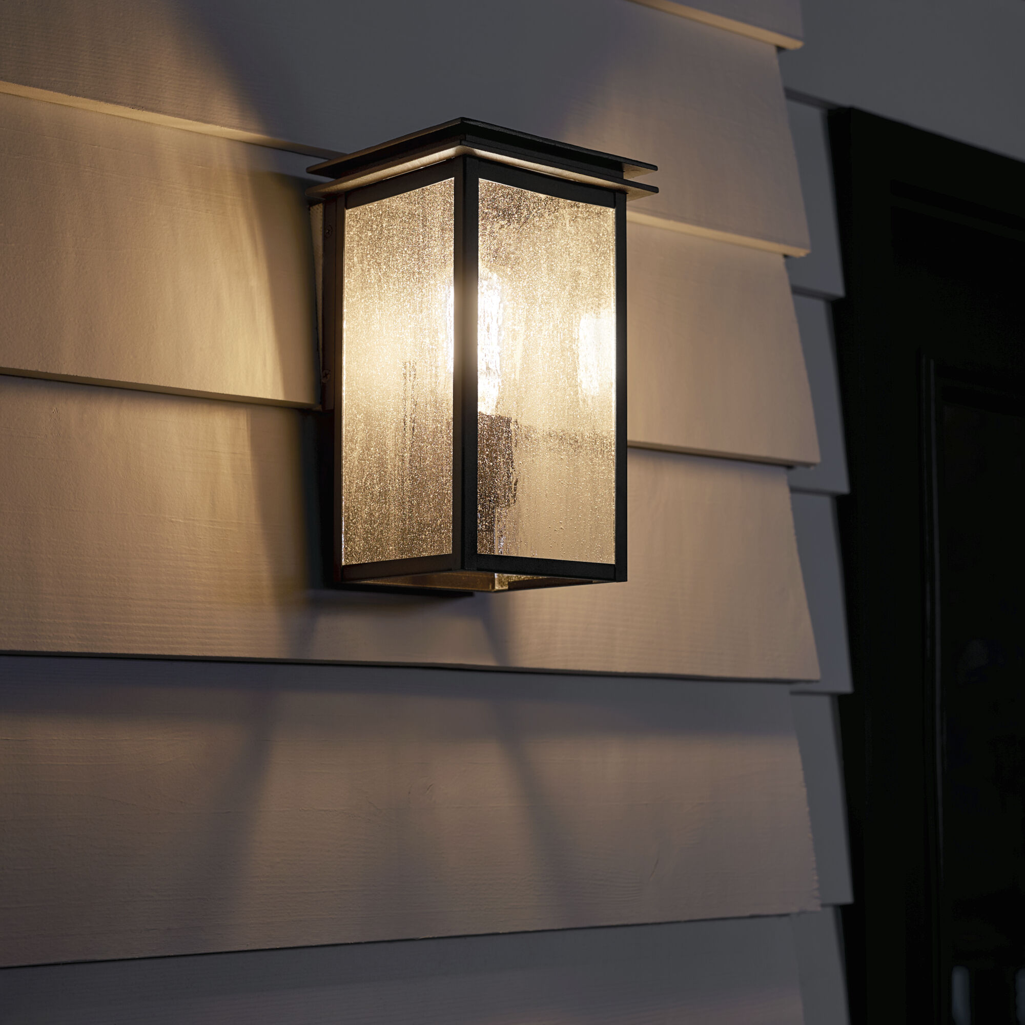 Arkville 1 Light 10 inch Textured Black Outdoor Wall Light, Small