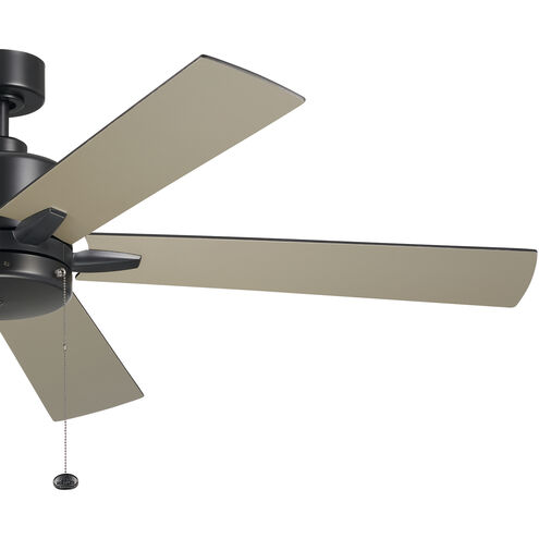 Lucian 60 inch Satin Black with Silver/Black Blades Ceiling Fan