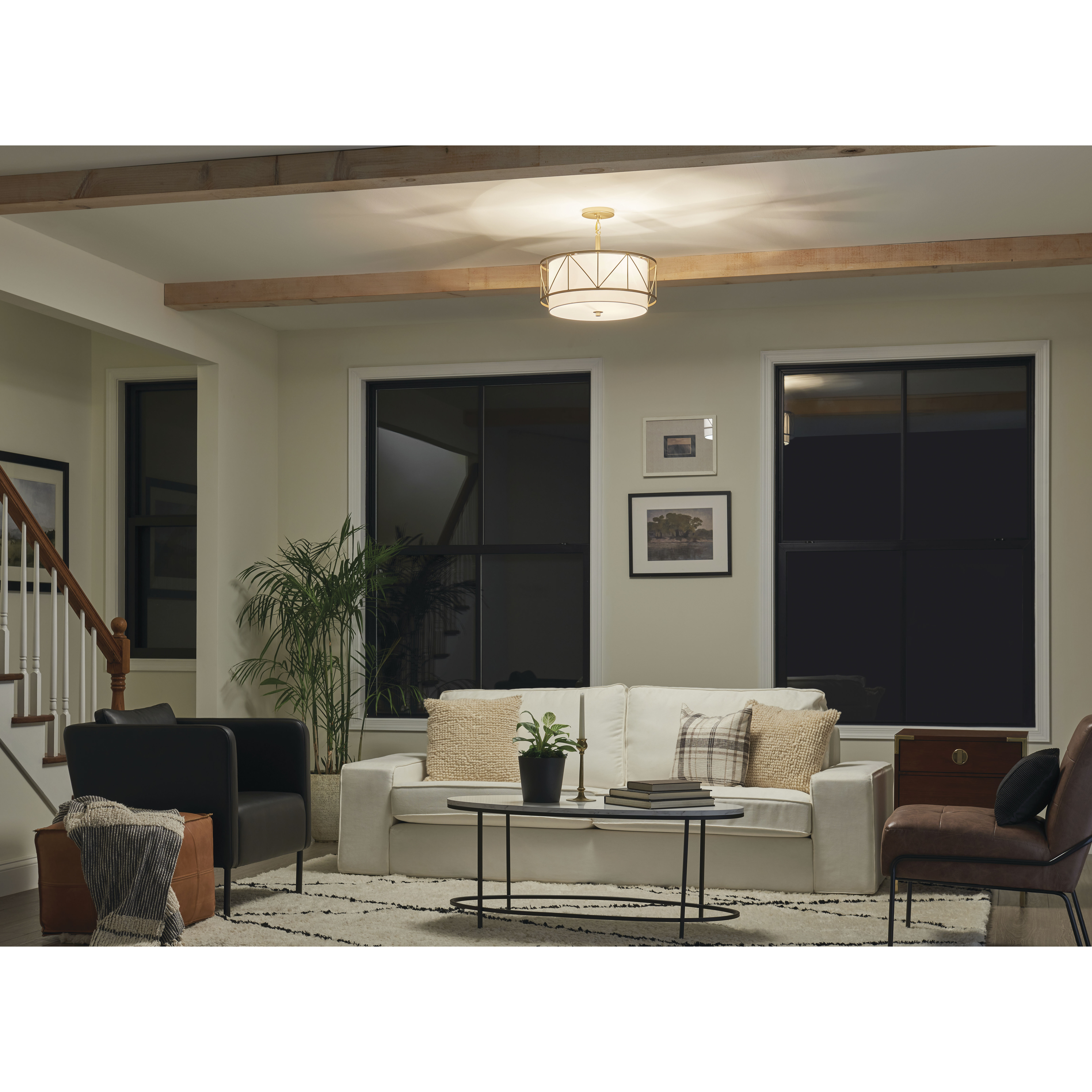 Birkleigh 3 Light 18 inch Classic Gold Flush Mount Ceiling Light