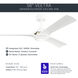 Veetra 56 inch Matte White Ceiling Fan