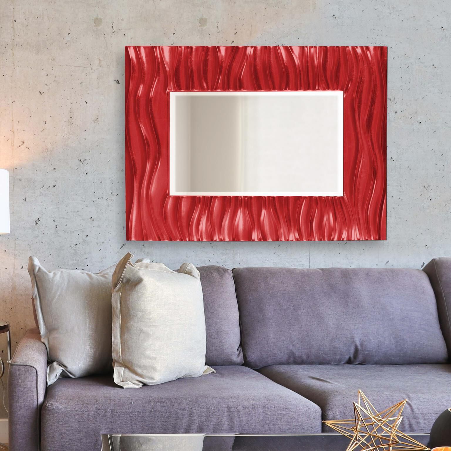 Zenith 39 X 31 inch Glossy Red Wall Mirror