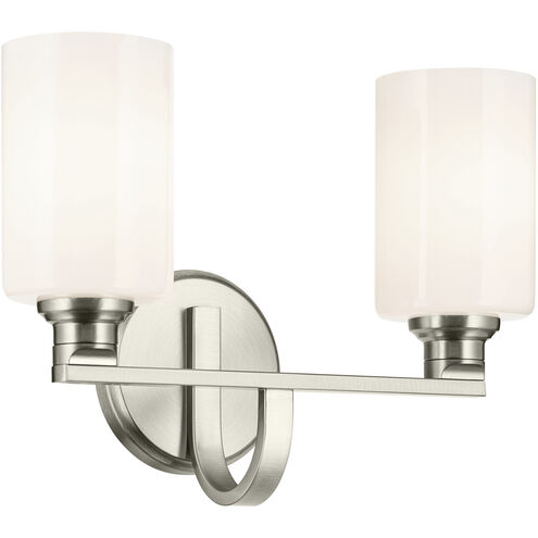 Gioe 2 Light 14.25 inch Brushed Nickel Vanity Light Wall Light