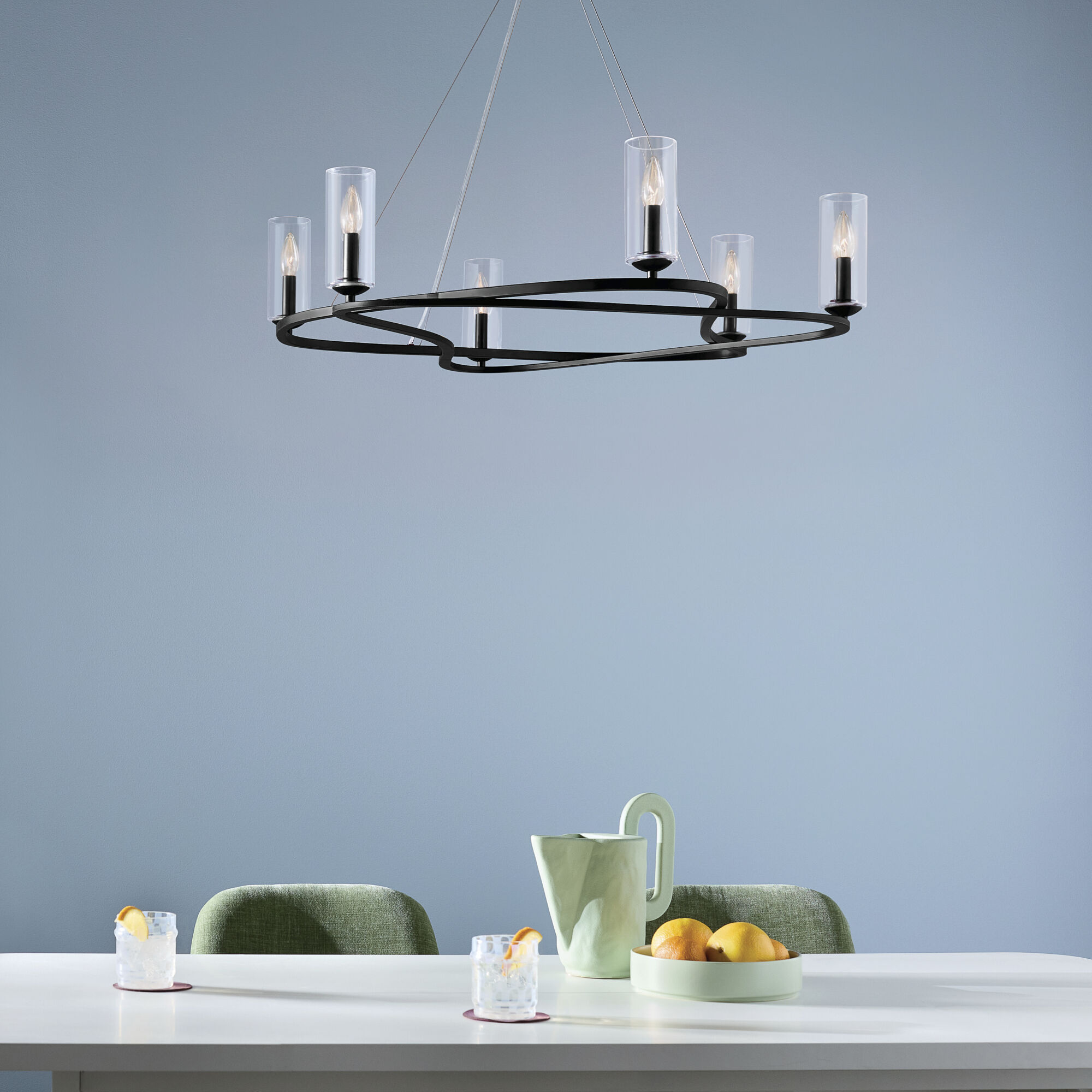 Harpin 6 Light Black Chandelier Ceiling Light