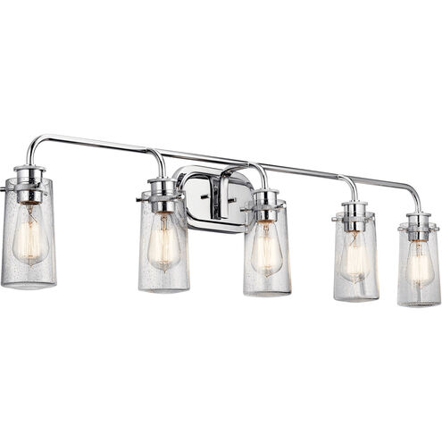 Braelyn 5 Light 44 inch Chrome Wall Mt Bath 5 Arm Or More Wall Light