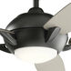 Geno 54 inch Satin Black with Silver Blades Ceiling Fan
