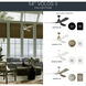 Volos II 54 inch Champagne Bronze with Matte White Blades Ceiling Fan