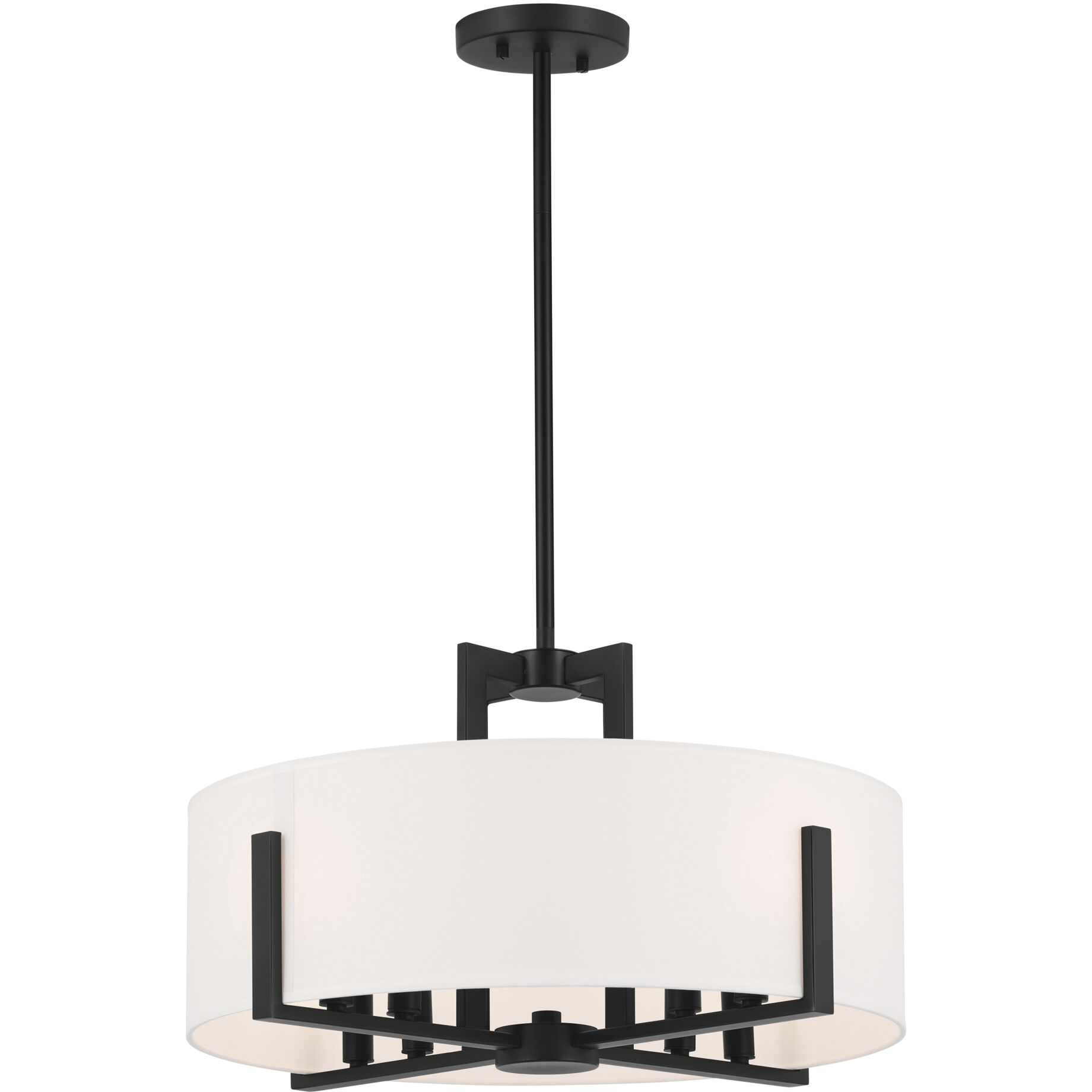 Malen LED 20 inch Black Semi Flush Mount Ceiling Light