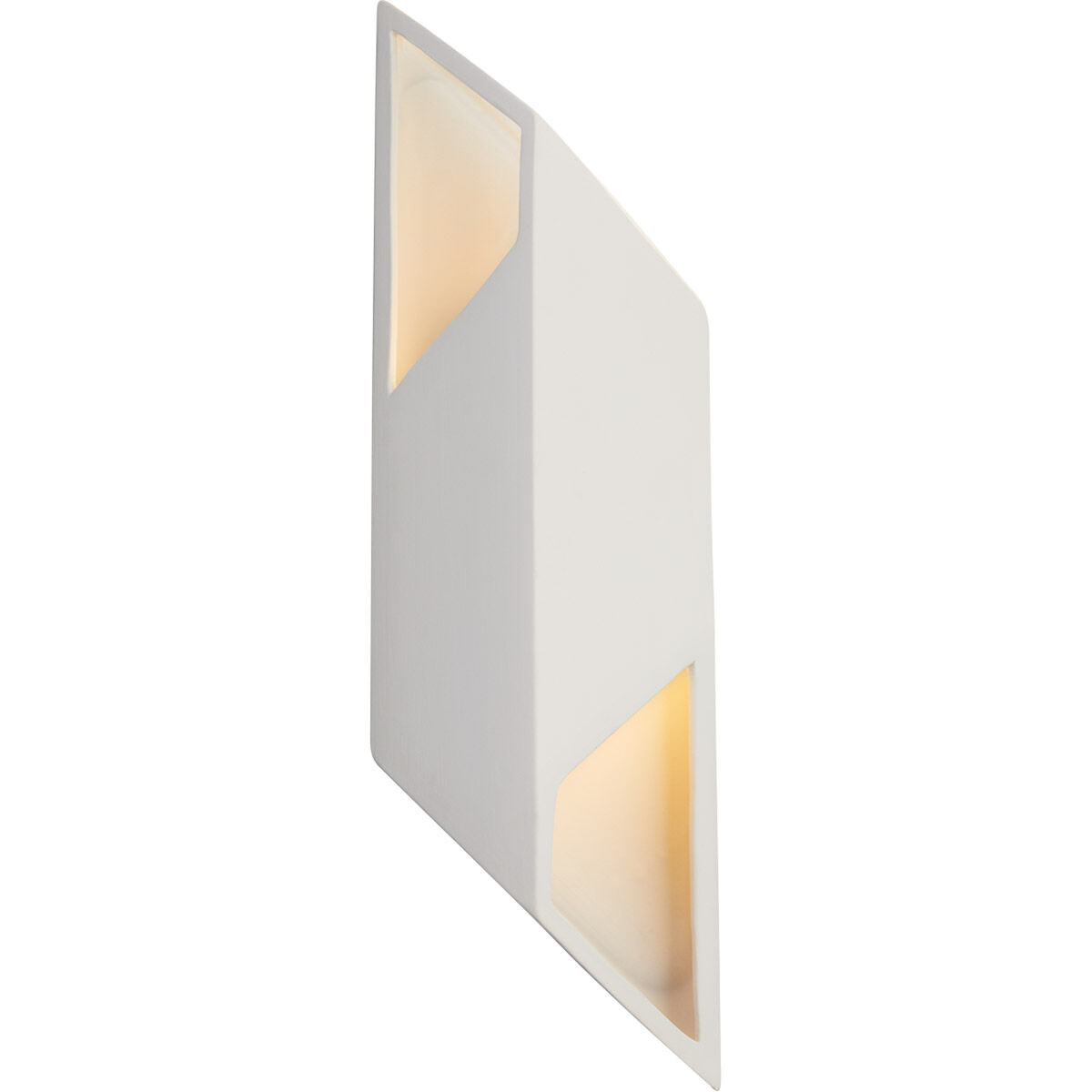 Ambiance LED 5.5 inch Gloss White ADA Wall Sconce Wall Light, Rhomboid