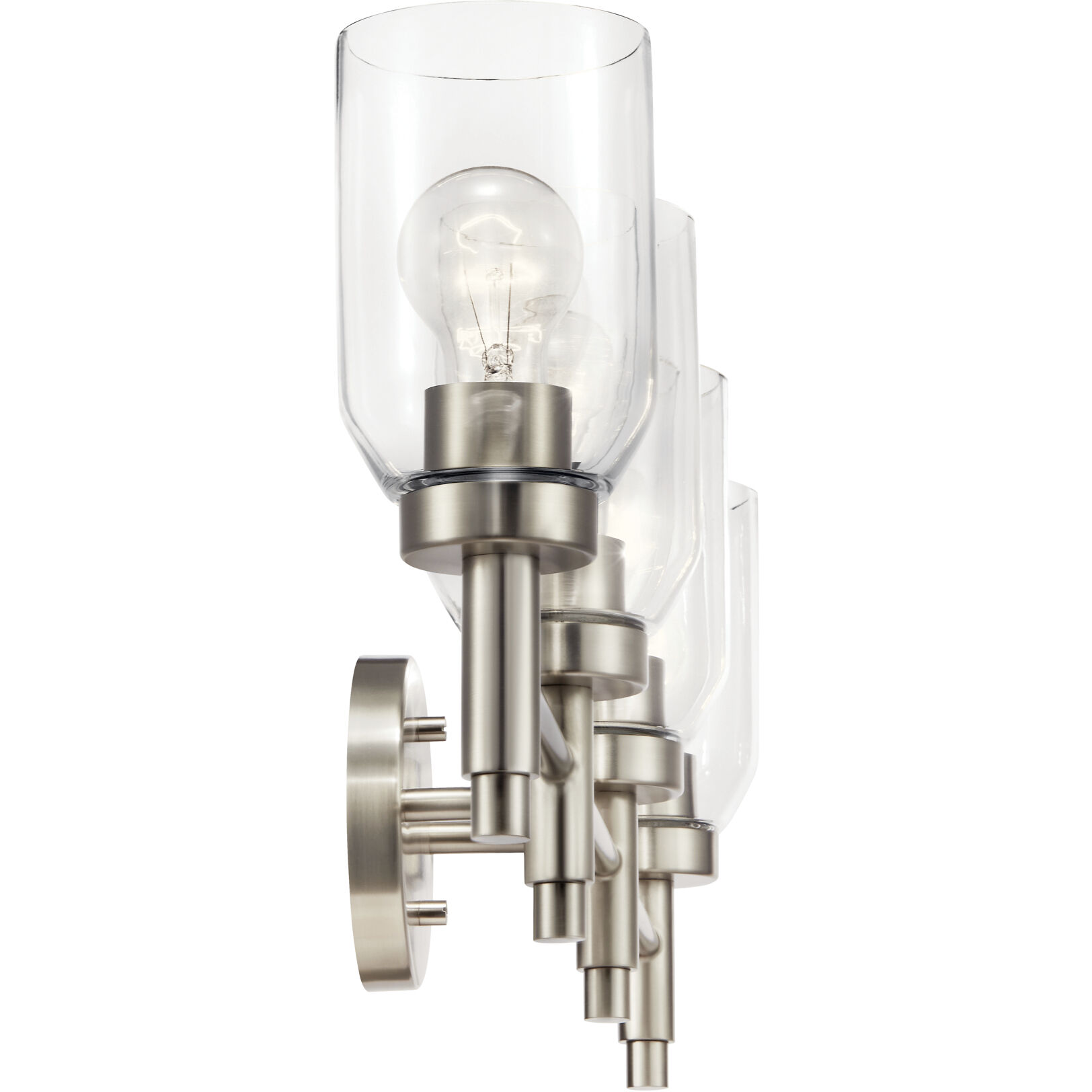 Madden 4 Light 34 inch Brushed Nickel Wall Mount Bath Wall Light, 4 Arm