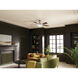 Vinea 52 inch Brushed Stainless Steel with Black Blades Ceiling Fan
