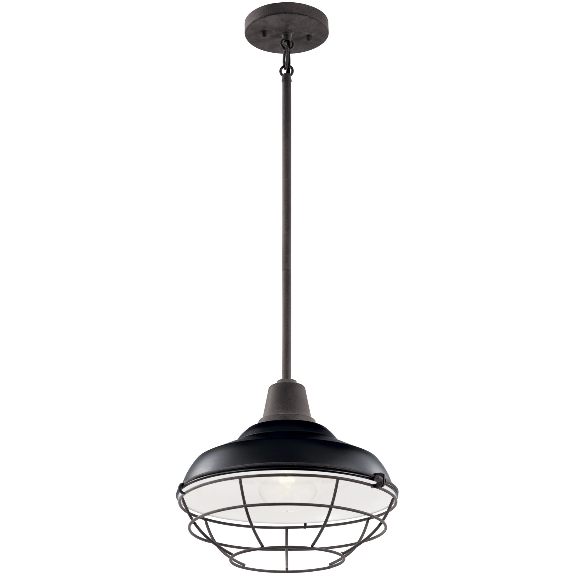 Pier 1 Light 12.5 inch Black Pendant/Semi Flush Ceiling Light