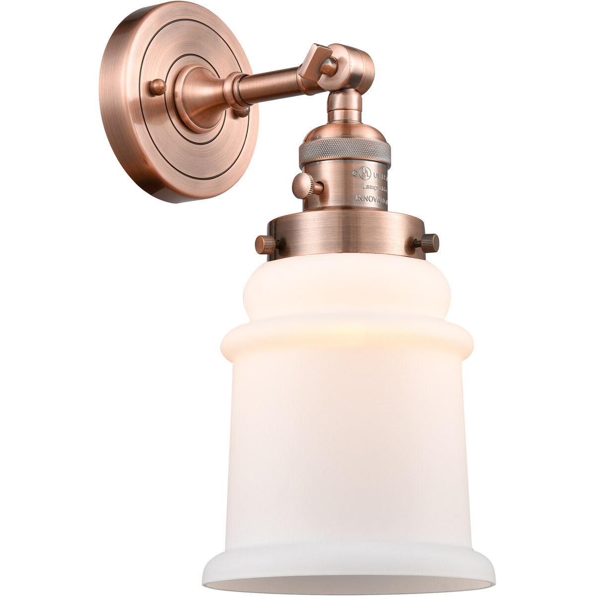 Franklin Restoration Canton LED 7 inch Antique Copper Sconce Wall Light, Franklin Restoration