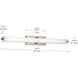 Independence LED 38 inch Brushed Nickel Linear Bath Large Wall Light, Large