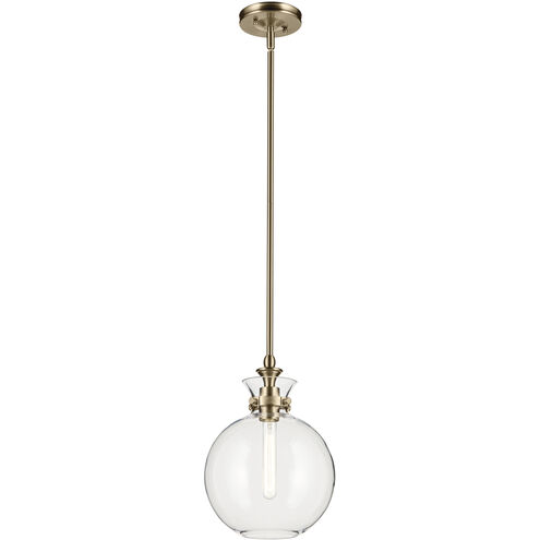 Laria 1 Light Champagne Bronze Pendant Ceiling Light in Clear