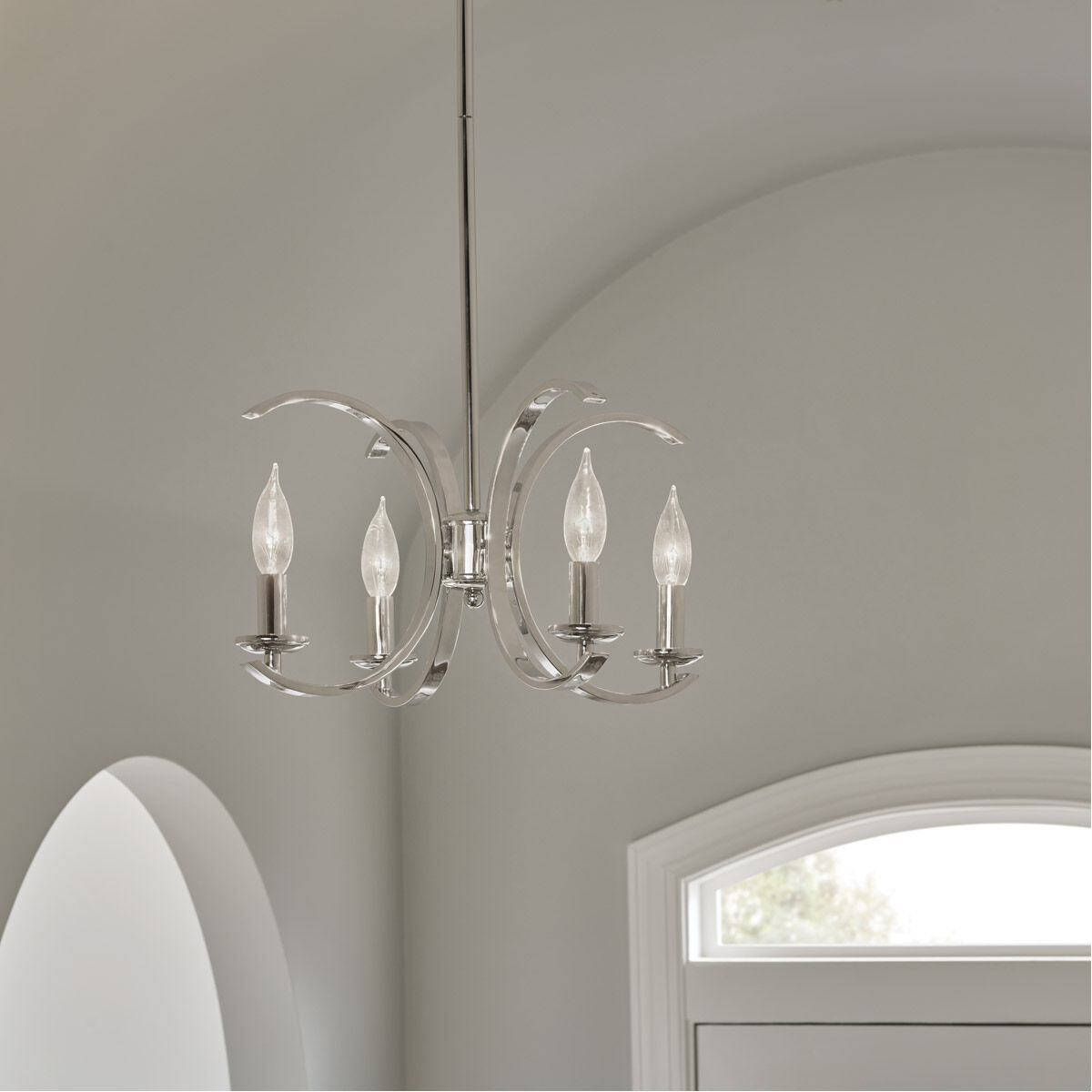Cassadee 4 Light 16 inch Chrome Pendant/Semi Flush Ceiling Light